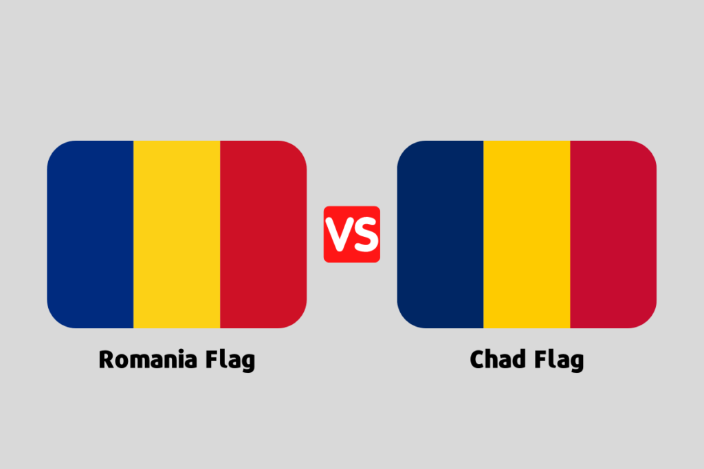 Romania Flag VS Chad Flag